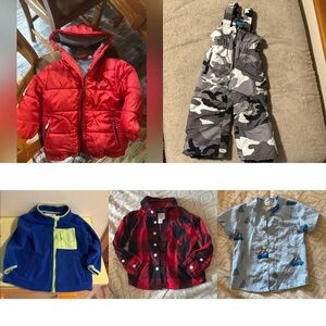 Boys 2T Winter Bundle Iceburg Outerwear, Puma, Jumping Beans, Buttons & Thread +
